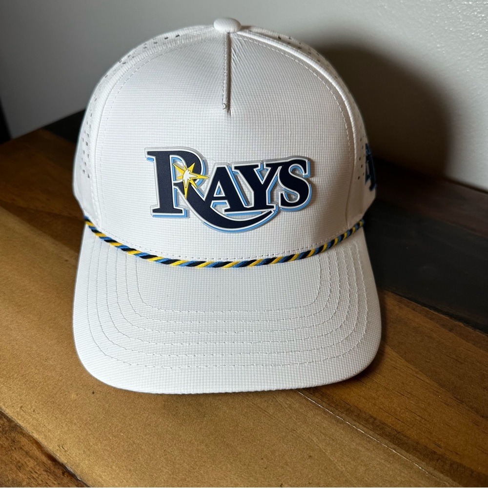 Tampa Bay Rays White Melonwear Snapback Rope Hat TB Logo Cap New